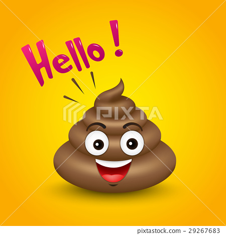 450x468 Poop Logo, Icon, Emoji, Vector Illustration.
