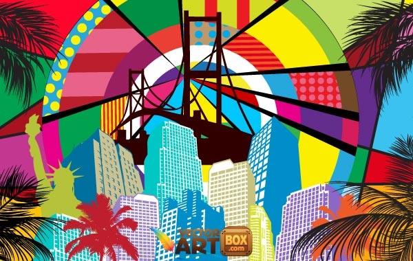 600x380 Free Pop Art Background