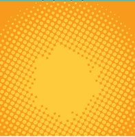 197x200 Halftone Yellow Pop Art Background Vector Illustration Stock