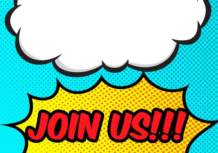 700x490 Join Us Pop Art Background Vector