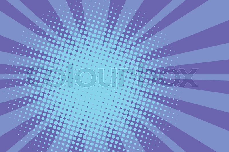 800x533 Blue Rays Retro Comic Pop Art Background Vector Stock Vector