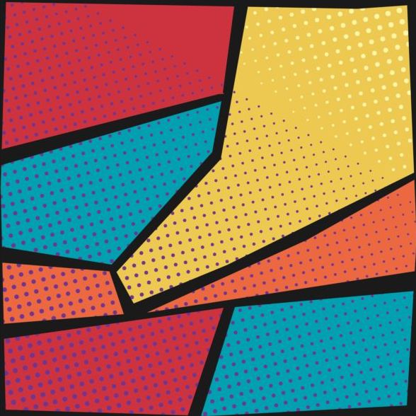 588x588 Cartoon Pop Art Backgrounds Vectors 06 Free Download