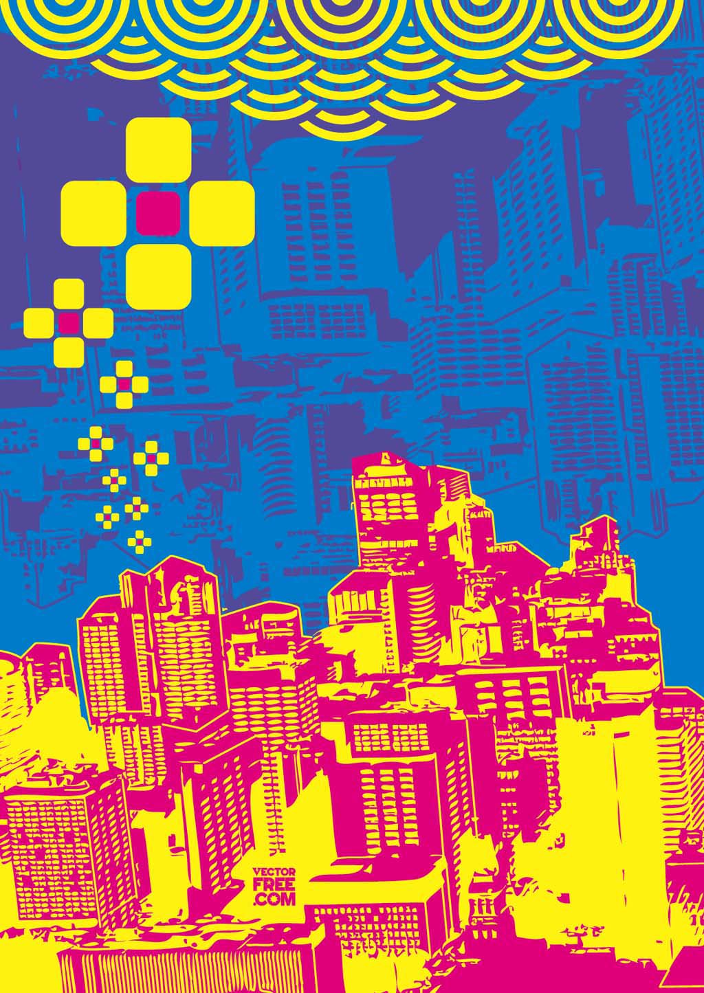 1024x1445 Pop Art City Vector Art Amp Graphics