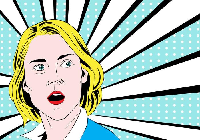 700x490 Woman Pop Art Vector Illustration