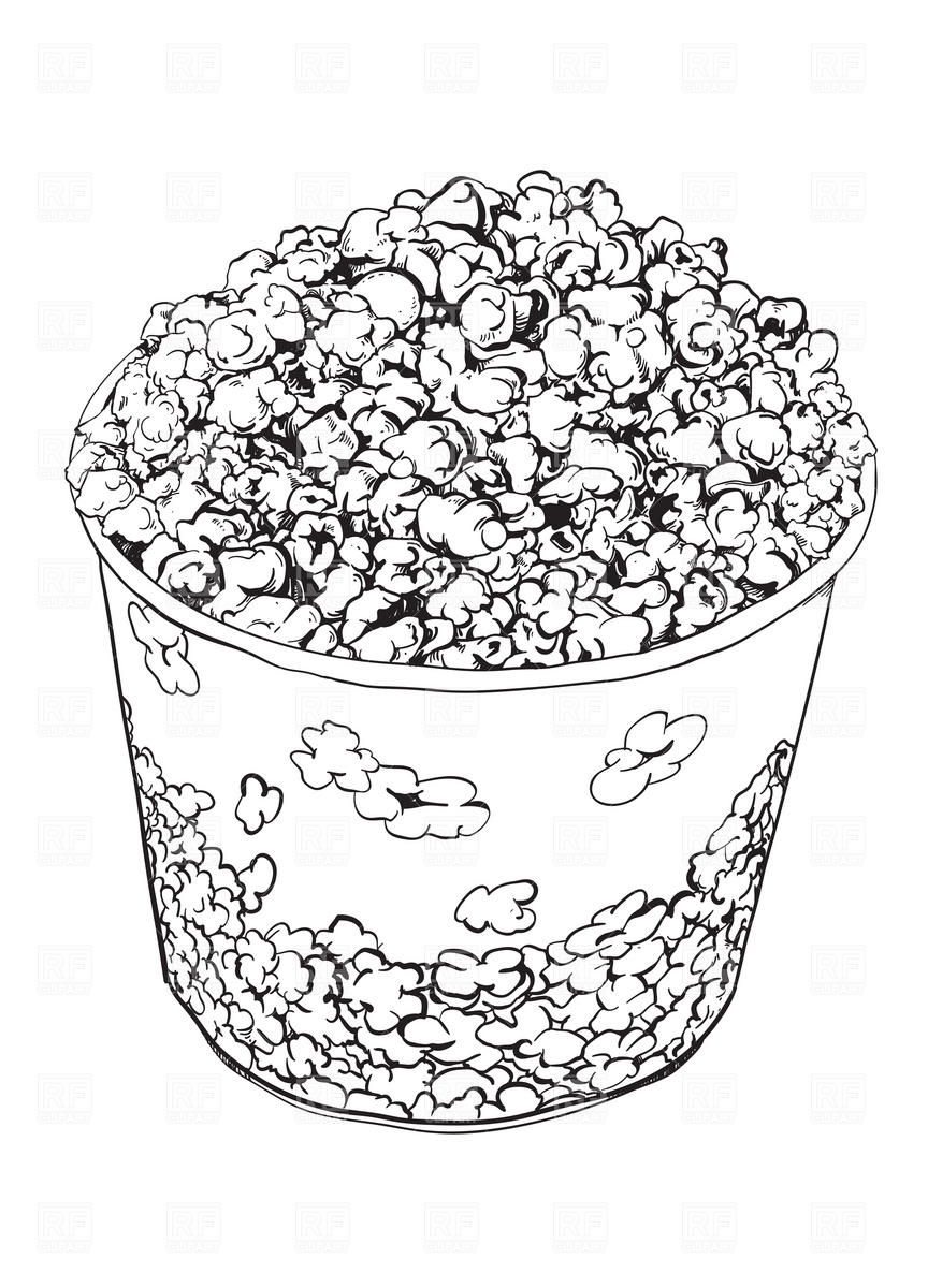 864x1200 Popcorn Vector Image Vector Artwork Of Food And Beverages