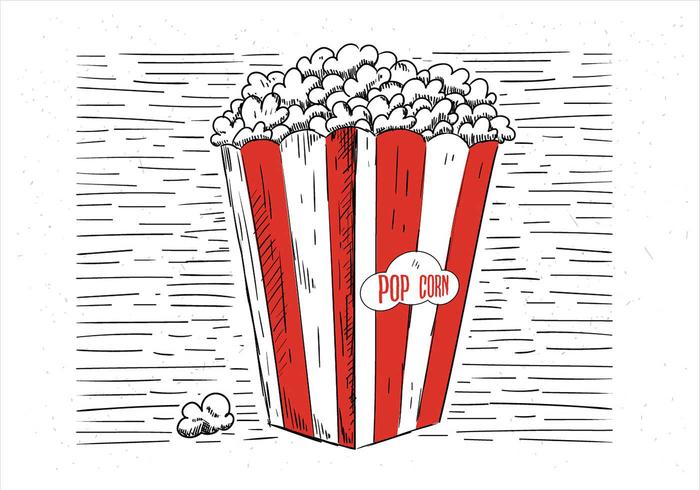 700x490 Hand Drawn Vector Pop Corn Illustration