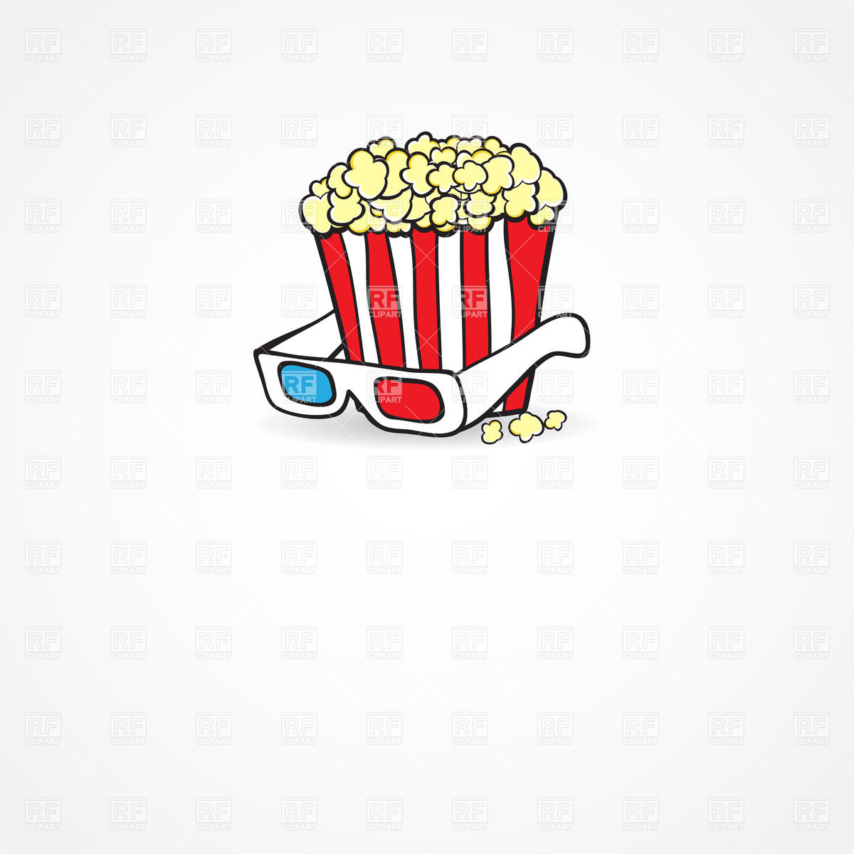 1200x1200 Popcorn And 3d Glasses