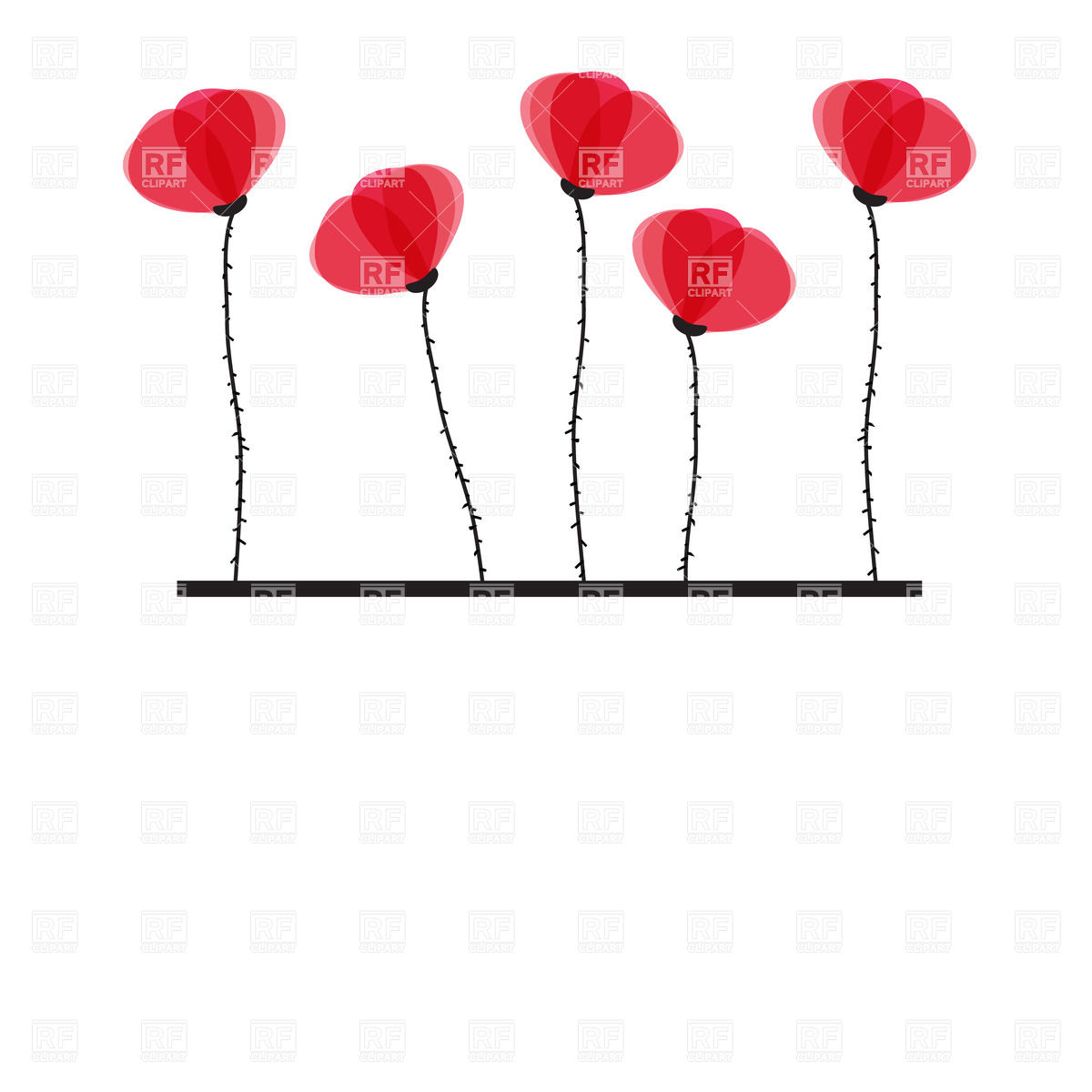 1200x1200 Poppy Vector Clipart