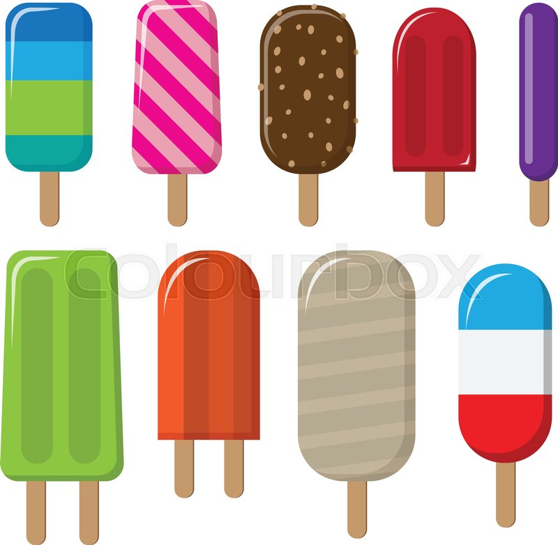 800x782 Vector Popsicle Vector Illustration Isolated On White Stock
