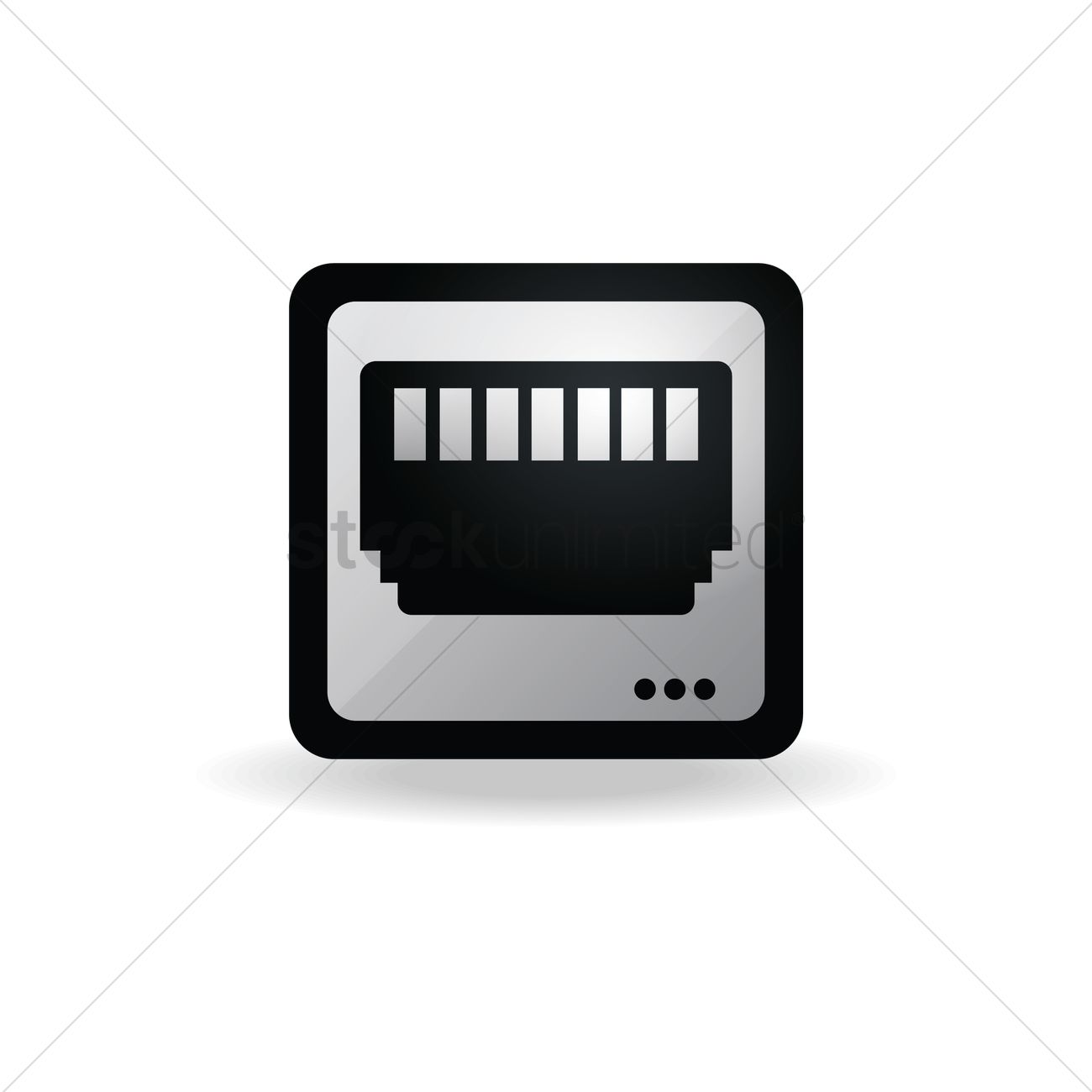 1300x1300 Lan Port Vector Image