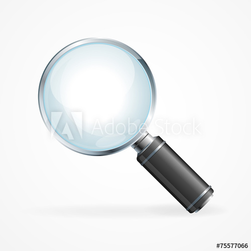 500x500 Vector Magnifying Glass Icon