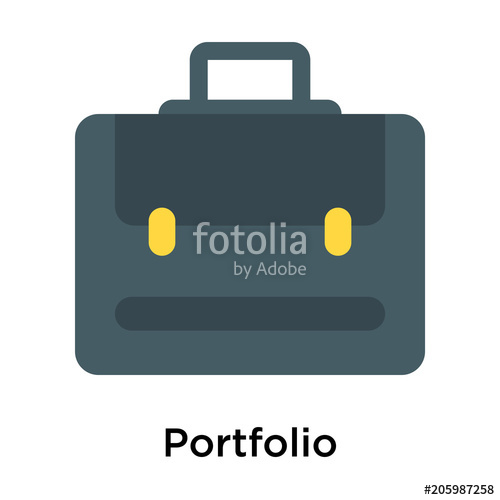 500x500 Portfolio Icon Isolated On White Background Stock Image And