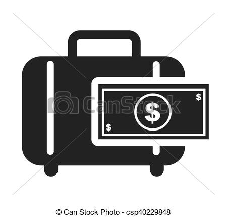 450x429 Portfolio With Finance Icon Vector Illustration Design.