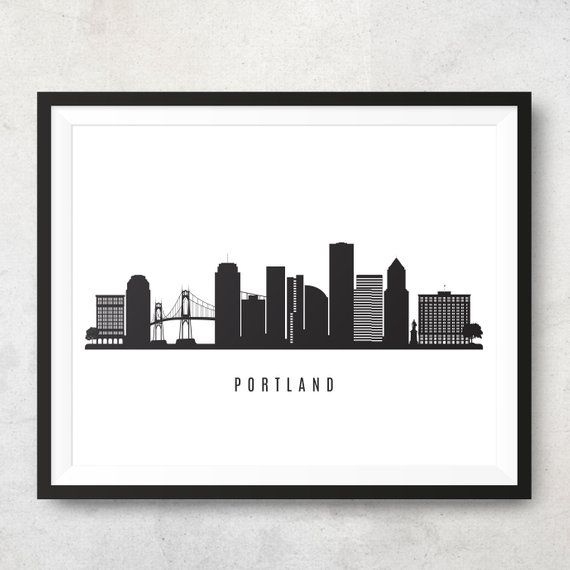 570x570 Portland Skyline Printable