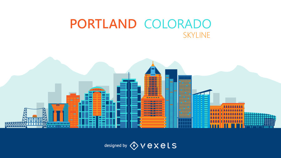 900x506 Portland Skyline Illustration
