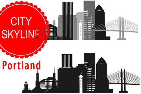 473x315 Portland Vector Skyline