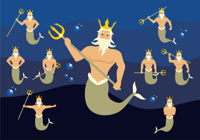 700x490 Poseidon Character Vector