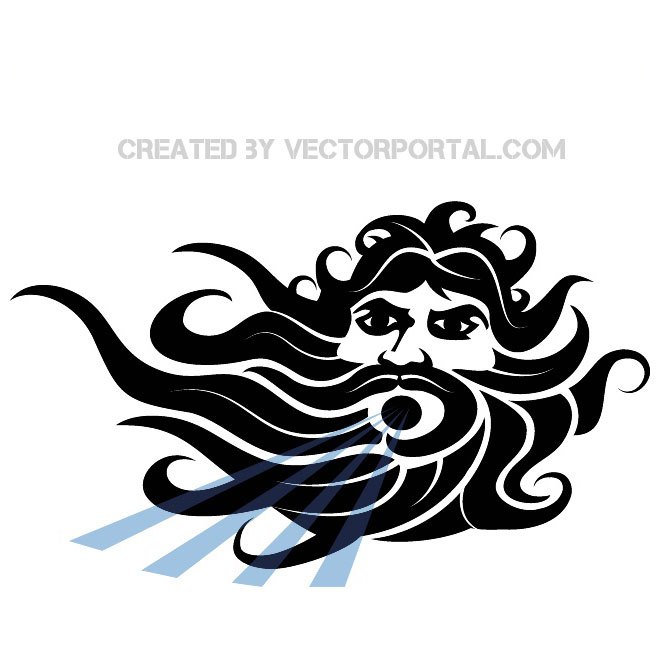 660x660 Poseidon God Of Sea Free Vector 123freevectors