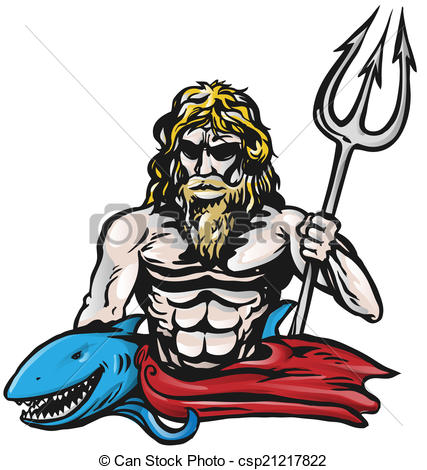 427x470 Poseidon Isolated On White Background.