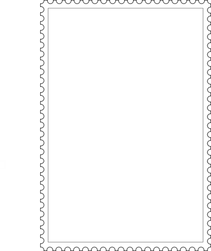 420x500 Postage Stamp Outline Public Domain Vectors
