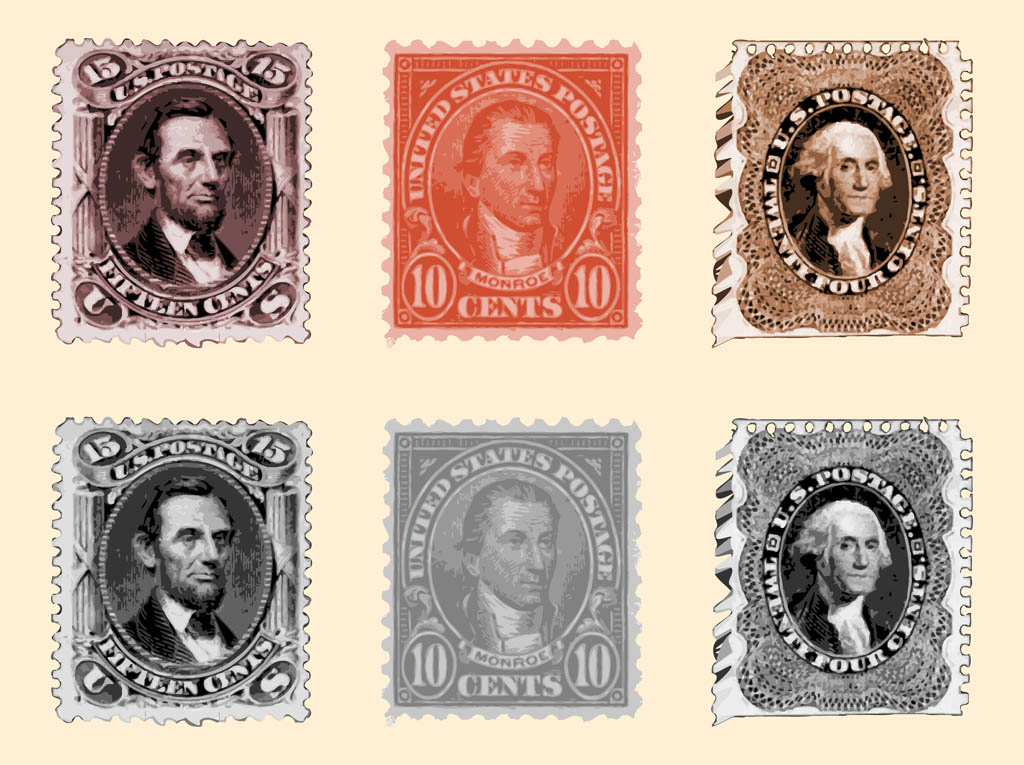 1024x765 Vintage Postage Stamps Vector Art Amp Graphics