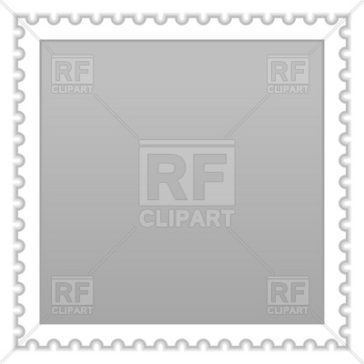 400x400 Blank Template Of Grey Postage Stamp Vector Image Vector Artwork