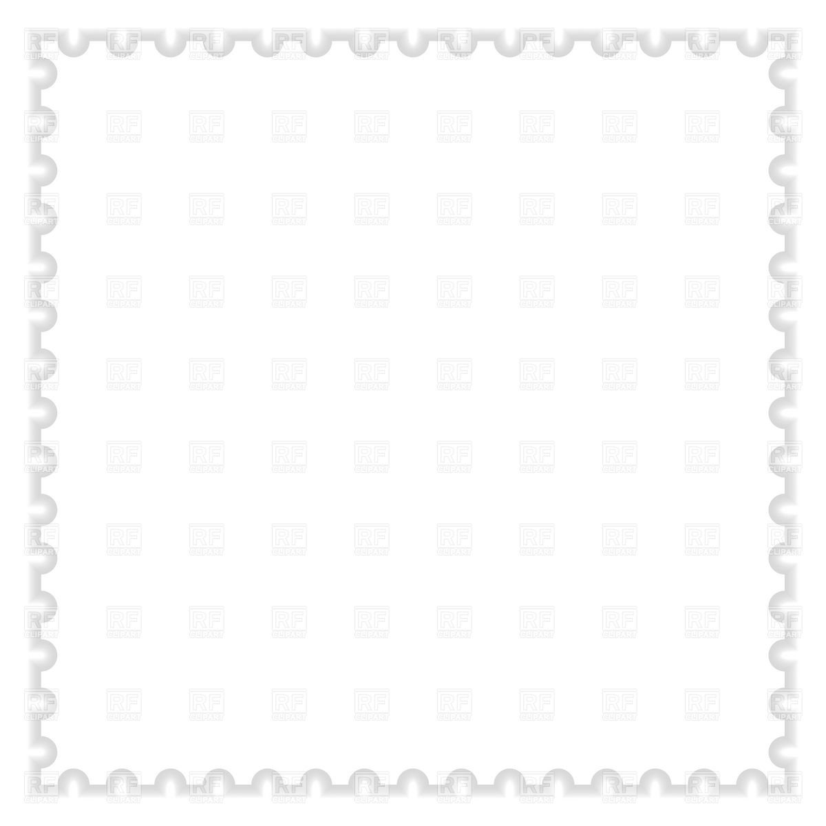 1200x1200 Blank White Postage Stamp Template Vector Image Vector Artwork
