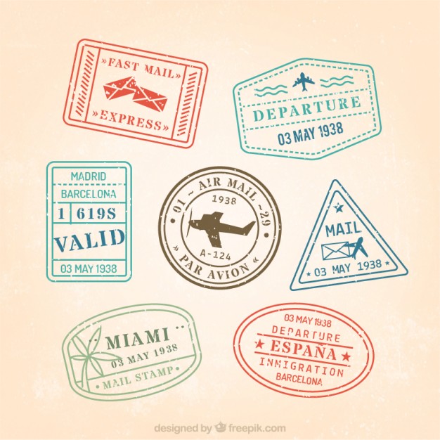 626x626 Postage Stamps Vector Free Download