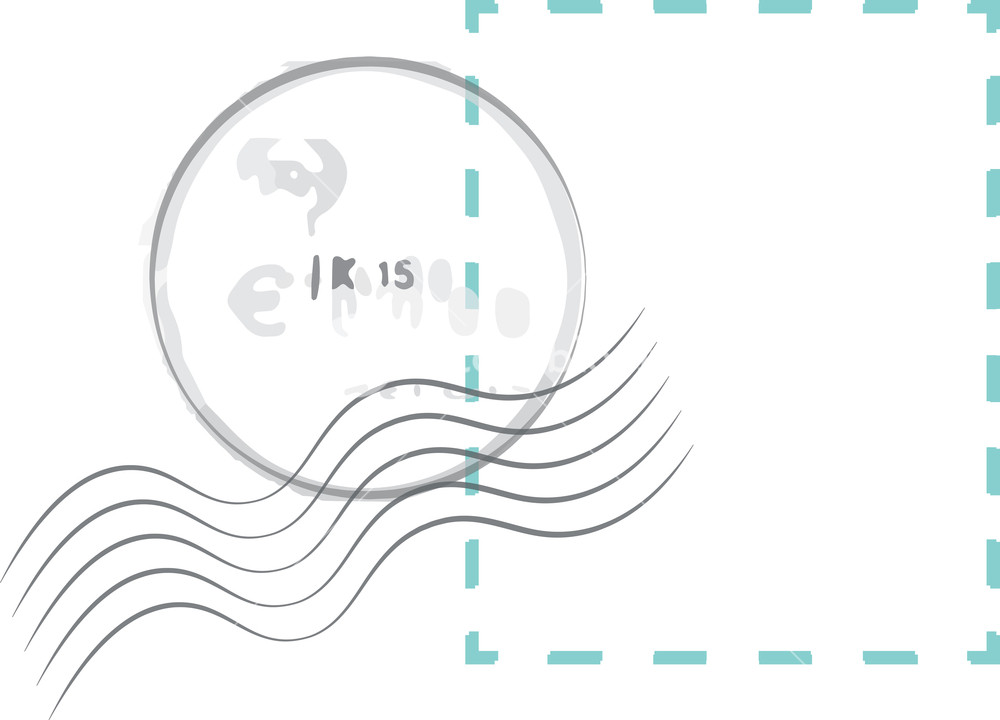 1000x720 Postage Stamps Vector With Stamp Outline And Rubber Stamp Overlay