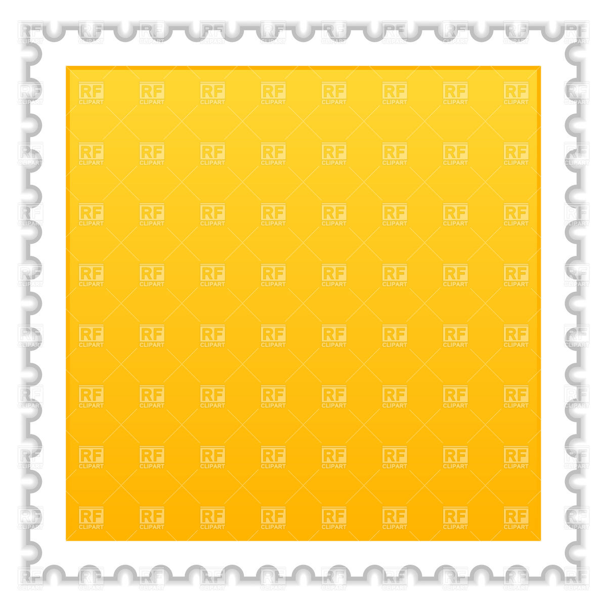1200x1200 Blank Yellow Postage Stamp Vector Image Vector Artwork Of