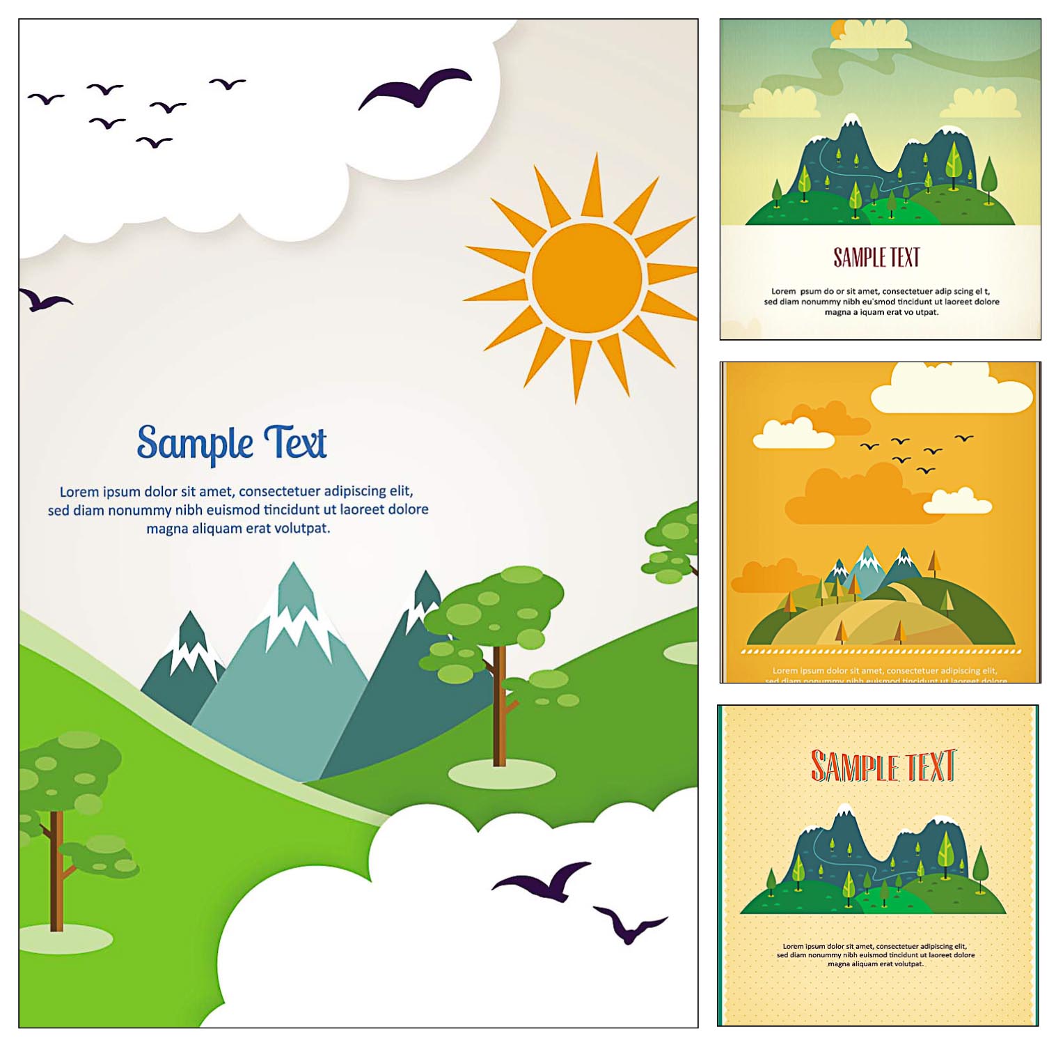 1517x1500 Travel Postcard Illustration Vector Free Download