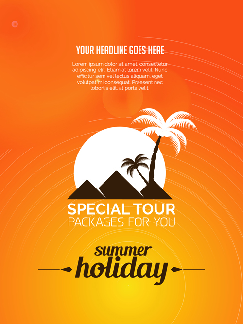 500x667 Vector Poster Summer Holidays Design 01 Free Download