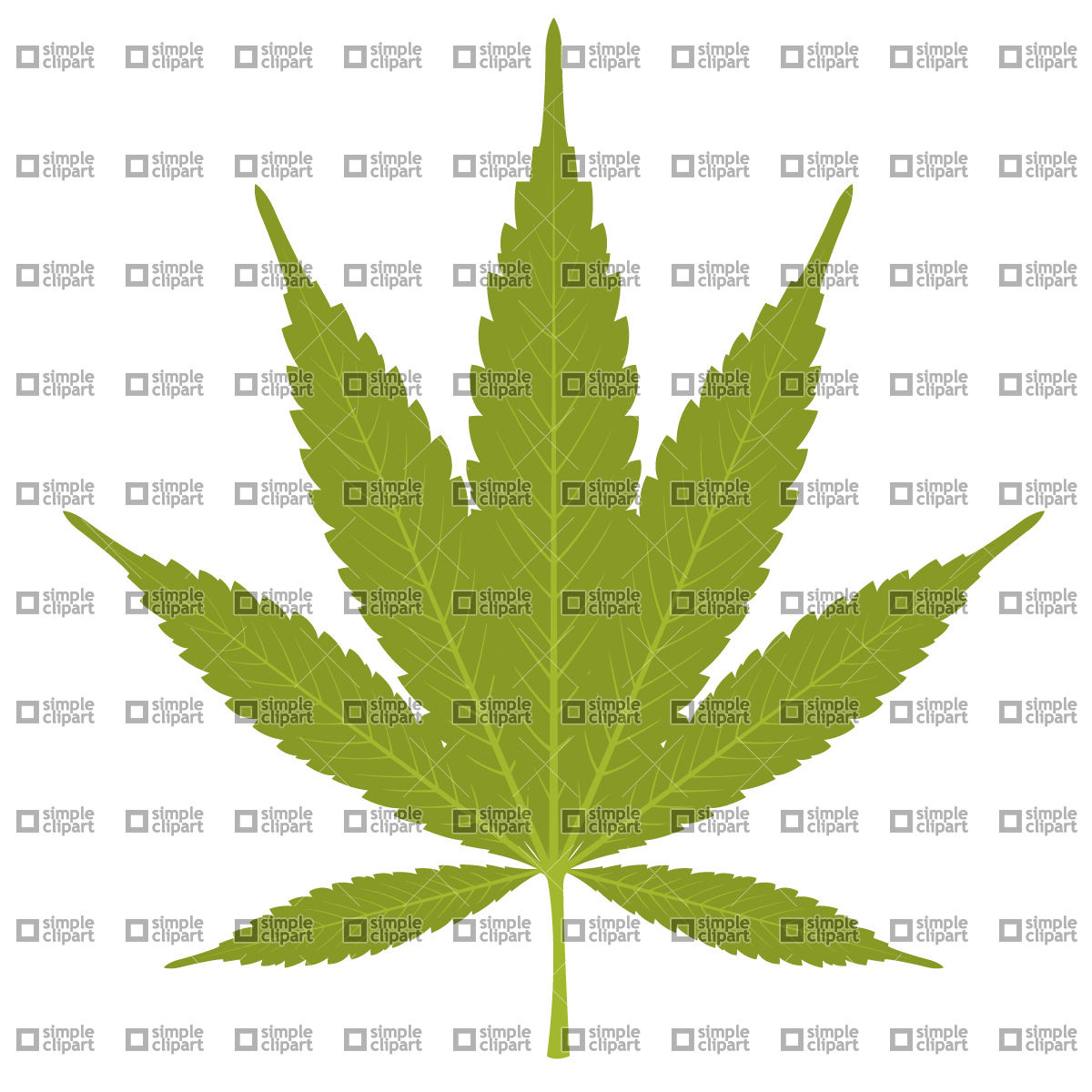 1200x1200 Green Marijuana Leaf Vector Image