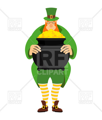 341x400 Leprechaun And Pot Of Gold Vector Image Vector Artwork Of People