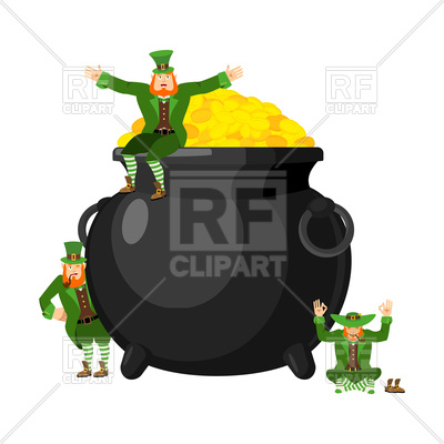 400x400 Leprechauns And Pot Of Gold Vector Image Vector Artwork Of
