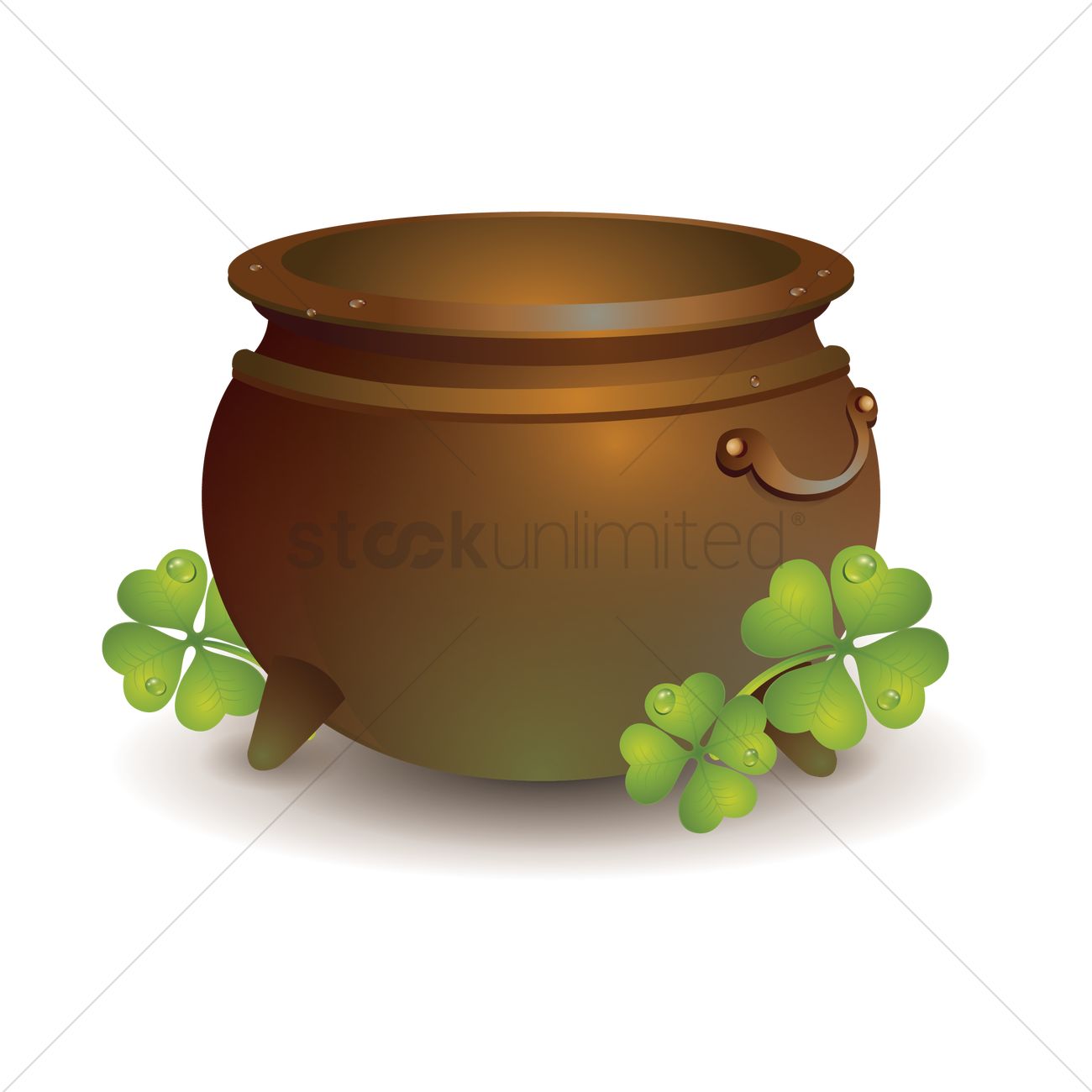 1300x1300 Pot Of Gold Vector Image