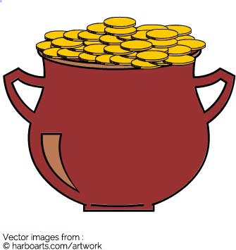 335x355 Download St. Patrick Pot Of Gold Vector Graphic