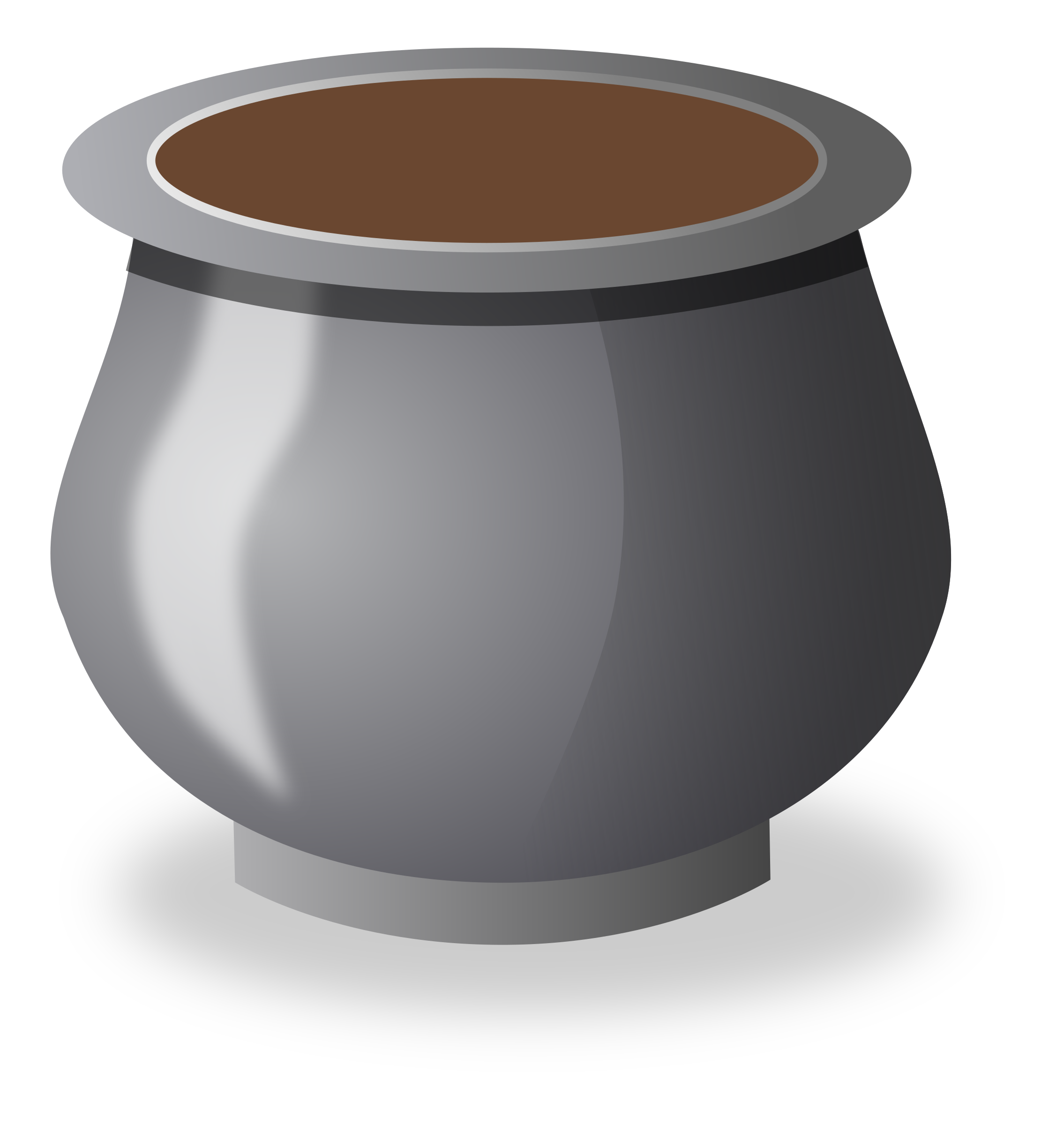 2270x2400 Grey Pot Vector Clipart Image