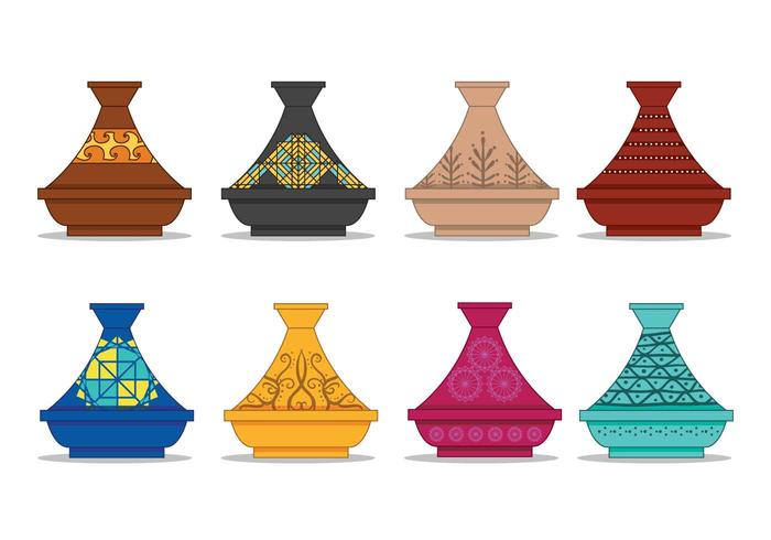 700x490 Tajine Pot Vector Set