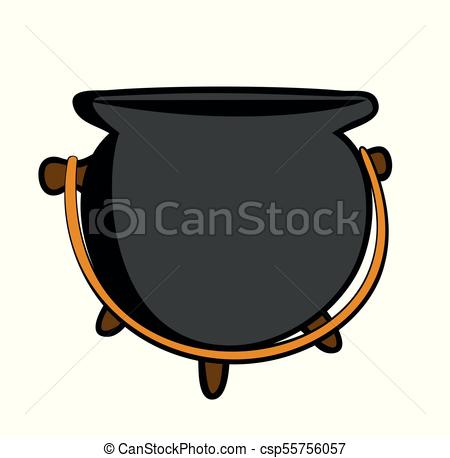 450x458 Vector Illustration Of Cartoon Grey Pot. Vector Illustration Of