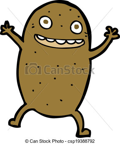392x470 Cartoon Happy Potato Eps Vectors
