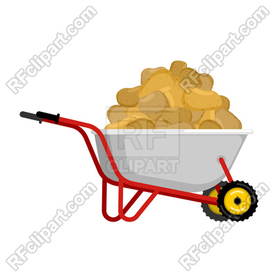 400x400 Wheelbarrow And Potato Vector Image Vector Artwork Of Food And