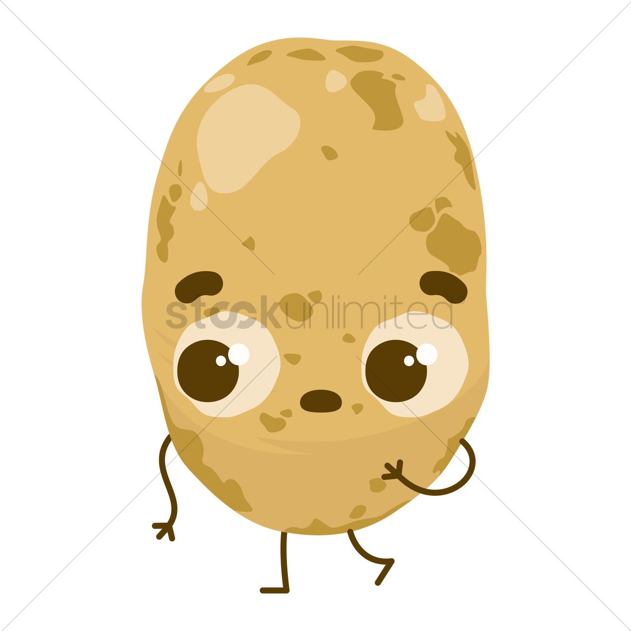 1300x1300 Potato Vector Image