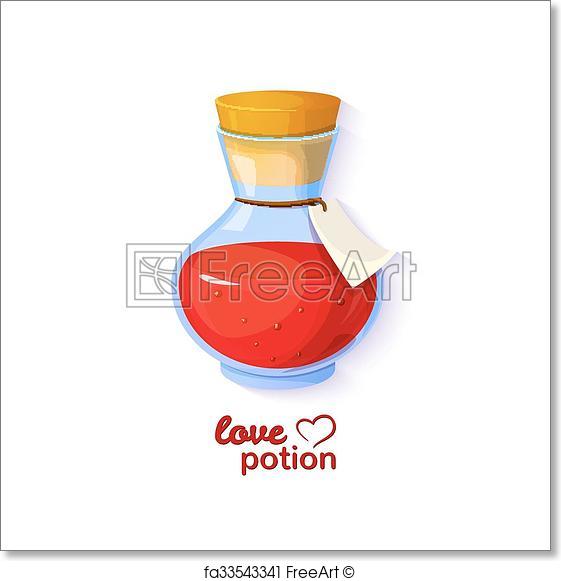 561x581 Free Art Print Of Love Potion, Vector Illustration. Love Potion