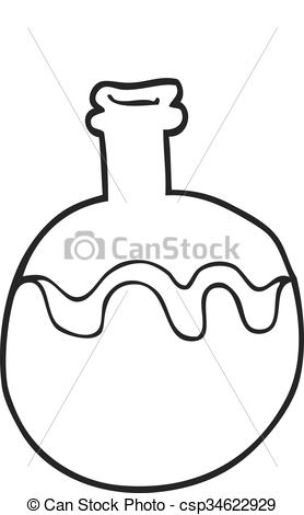 278x470 Freehand Drawn Black And White Cartoon Magic Potion.