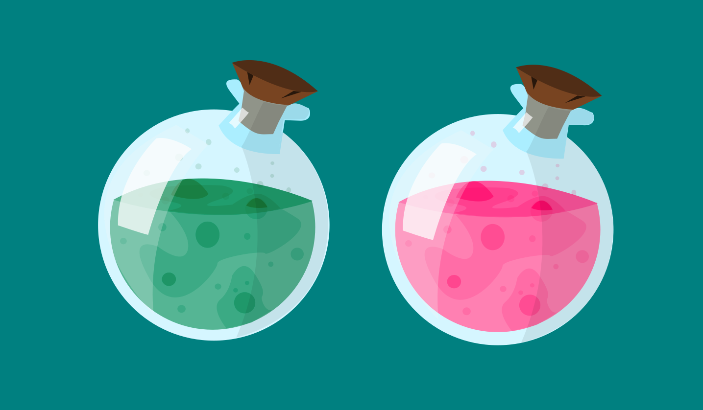 1435x838 Inkscape Tutorial Draw Vector Potion Bottles