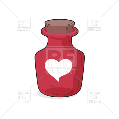 400x400 Magic Red Bottle Of Love Potion Vector Image Vector Artwork Of