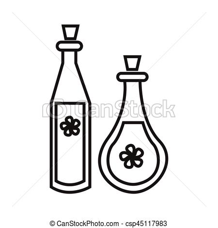 450x470 Simple Thin Line Potion Icon Vector.