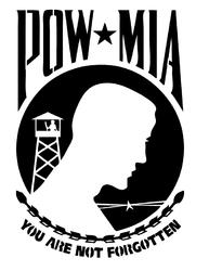 193x250 Pow Mia Metal Cut Out.dxf Free Download