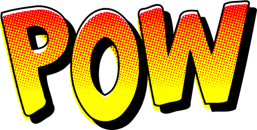 500x254 Vector Graphics Of Vintage Comic Pow Sound Effect Public Domain